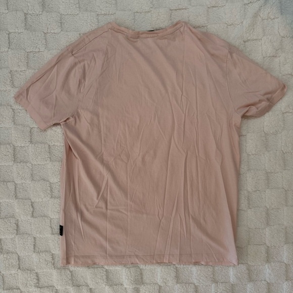 Rare Rabbit Men's Pink Logo Graphic Regular Fit T-Shirt, 100% Cotton, Size Large - Picture 2 of 5